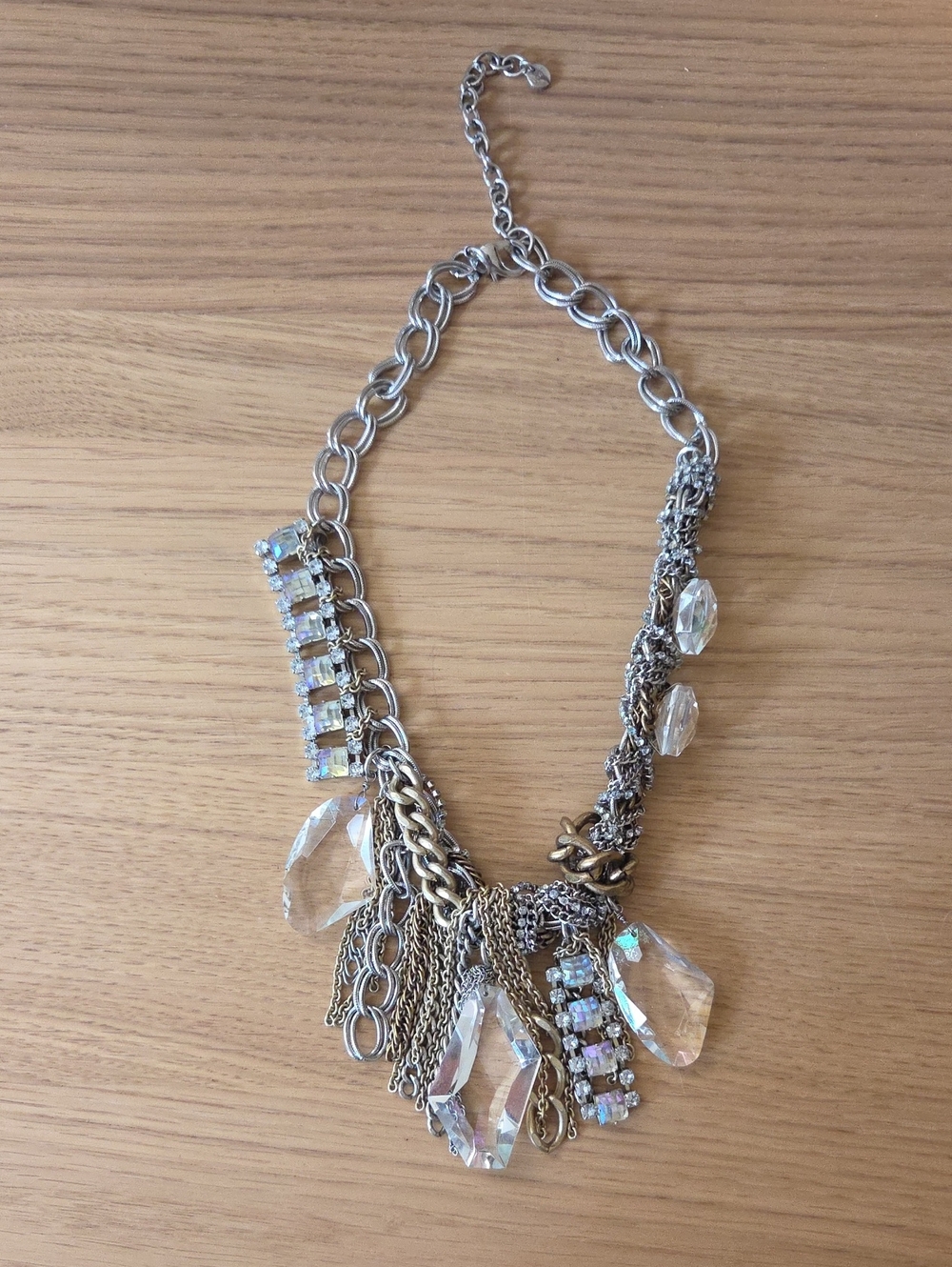 Crystal Drop Statement Necklace
